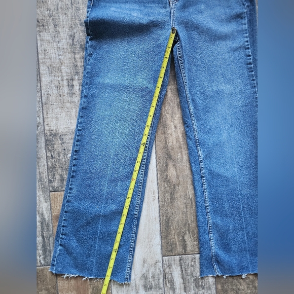 Pilcro The Annie High Rise Straight Leg Jeans Size 28 EUC Raw Hem Anthropologie - Picture 6 of 15